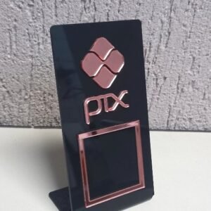 Placa PIX QR Code Rosê