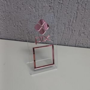 Placa Pix Cristal Rose